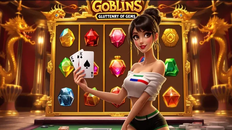 Tema slot dengan reel dan simbol permainan