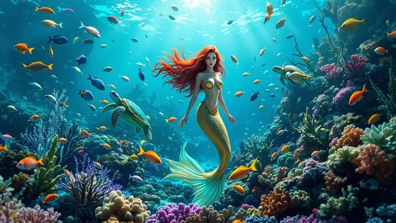 Adegan target ikan dan efek bawah laut pada permainan arcade